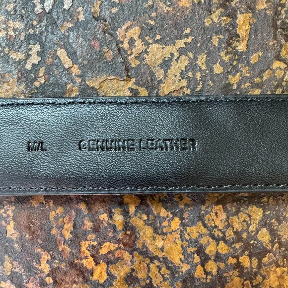 Kurt Geiger London, Black Leather Belt, Size Medium / Large - Picture 6 of 6
